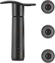 Le Creuset WA-137 Wine Pump Plastic with 3 Caps, Matt Black, 49200000008200