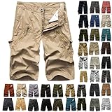 Dgoopd Cargo Shorts for Men Big Tall Ripstop Cargo Pants Tactical Hiking Shorts Durable Outdoor Mult