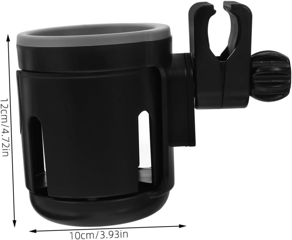 SHOWERORO Adjustable Stroller Cup Holder Dual Bottle Holder Beverage Rack Easy Install Suction Cup for Stroller Bike