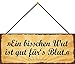 Produktbild Blechschild mit Kordel 27 x 10 cm Wand/Tür Schild: Ein bisschen Wut ist gut für`s Blut - Blechemma