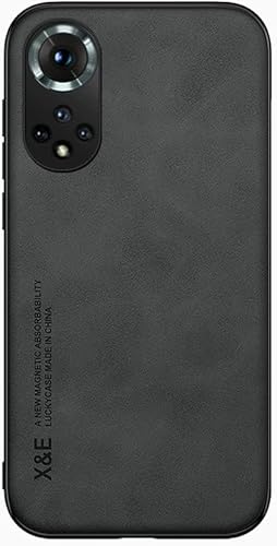 Silklike - Funda para Huawei Nova 9/Honor 50 - Cubierta Parachoques Placa De Metal Incorporada Para Huawei Nova 9/Honor 50 - Negro Seda-Negro