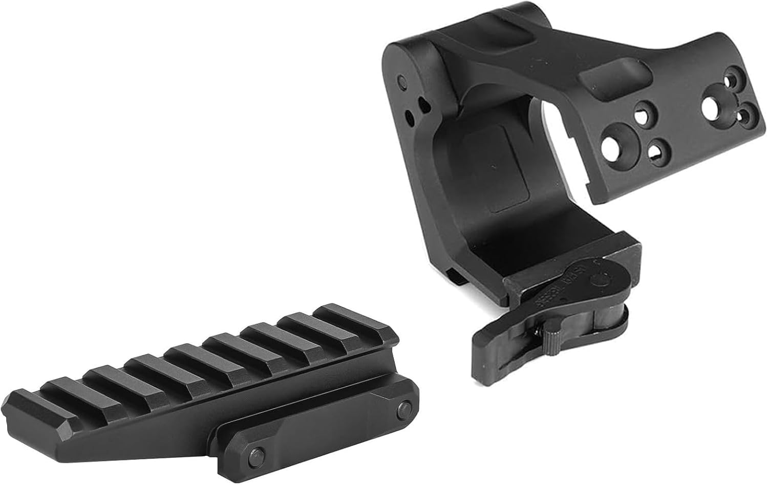 Flip 2.26" FTC Magnifier Mount With FAST QD Lever & Low Profile Red Dot Risers Mount Base Picatinny Rail 0.65" Height With Recoil Stop Combo，Quick Release & Flip-to-Center Mechanism，For 20mm Rail