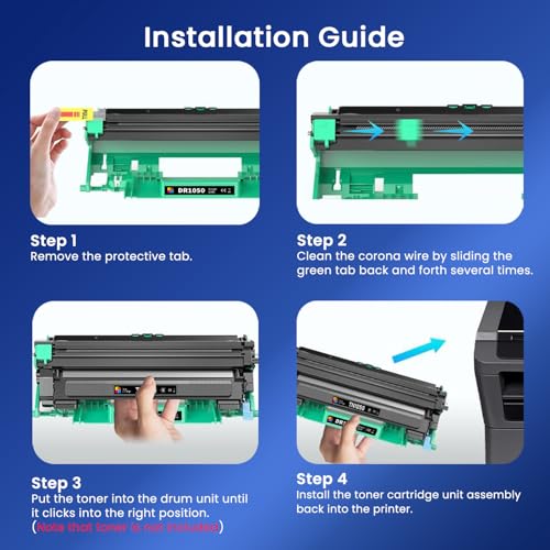 Hookink DR1050 DR-1050 Trommel Kompatibel für Brother DR1050 Trommel für TN-1050 Toner für MFC-1910W DCP-1612W DCP-1610W DCP-1510 MFC-1810 HL-1110 HL-1210W DCP-1512 HL-1212W HL-1112 (1 Pack)
