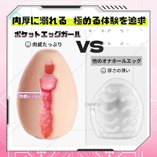 オナホ ポケットオナホ エッグ 片手持ち おなほーる 非貫通 グリーン エッグ娘5人のご奉仕 グリーンバード 高弾力 柔らかい手触り ヒダの絡みつく スロー リアル バード 密着イボ ミニサイズ 男性用 大人のおもちゃ 洗いやすい 繰り返し アダルトグッズ 緑色 soulove Dr.YUU UUちゃん - 画像5