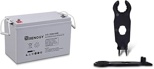 Renogy - Batería de carrito de golf (6 voltios, 260 AH, ciclo profundo, batería Agm, batería