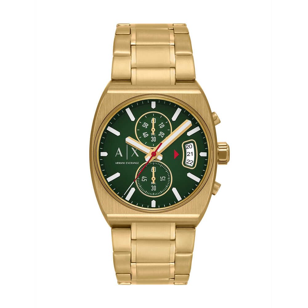 Armani Exchange Men's Chronograph Gold-Tone Stainless Steel Watch