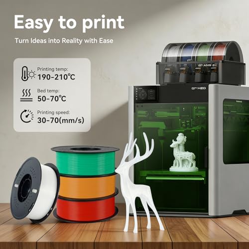 Image of Kingroon PLA Filament 1.75mm 3D Printer Filament Transparent Pla Filament 1kg Filament Dimensional Accuracy + /- 0.02mm, Fit Most FDM Printer, Transparent