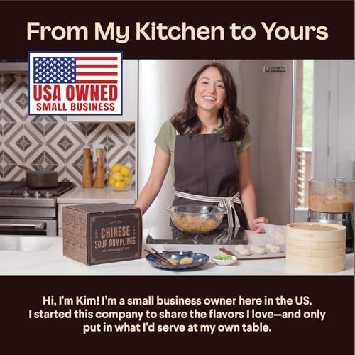 Cooking Gift Set Co. Bamboo Steamer Basket Soup Dumpling Kit - 2 Tier 8-Inch Dumpling Steamer for Cooking with Agar Agar, Roller, Spoon, Liners, Recipes & Step-by-Step Video (6-Piece Set)