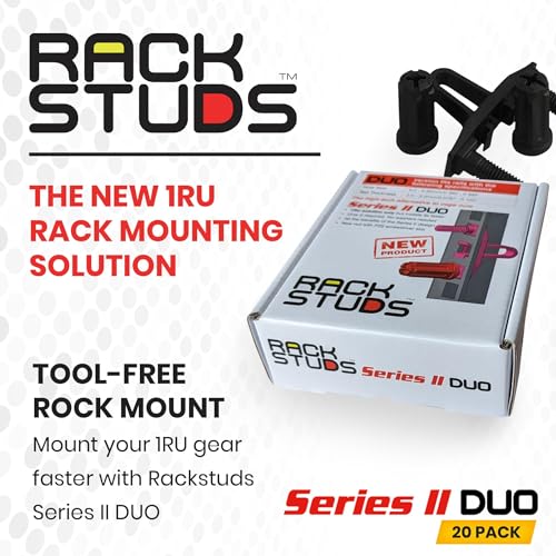 Image of DUO20 1RU Series II Rack Mount Solution - Effortless Alternative to Traditional Rack Screws and Cage Nuts & Server Rack Screws Ideal for Server Hardware Setup - 20-Pack, Universal Version