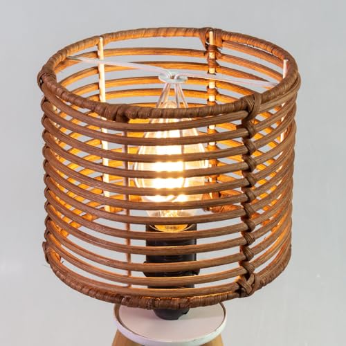 Eusamxon F16Cp-1Set-813 Rattan Lampenschirm 2er Set