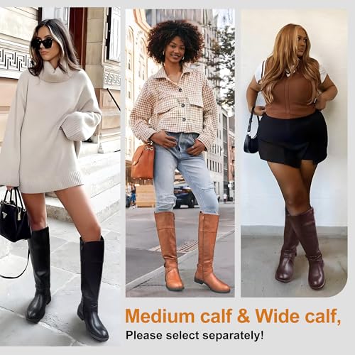 Vepose Women's Black Knee High Boots, Fashion Riding Tall Boot with Zipper, 948 Size 8 US - Calf Boots (CJY948 Black 08)