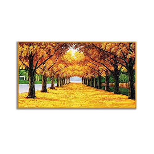 Peinture par numéro diamant forêt dorée 80x180cm pour illuminer le salon d'un éclat chaleureux