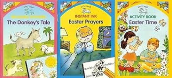 Paperback Little Lamb Easter Mini Activity Books ~ Set of 3 (Easter Time, The Donkey's Story, Easter Prayers) Book