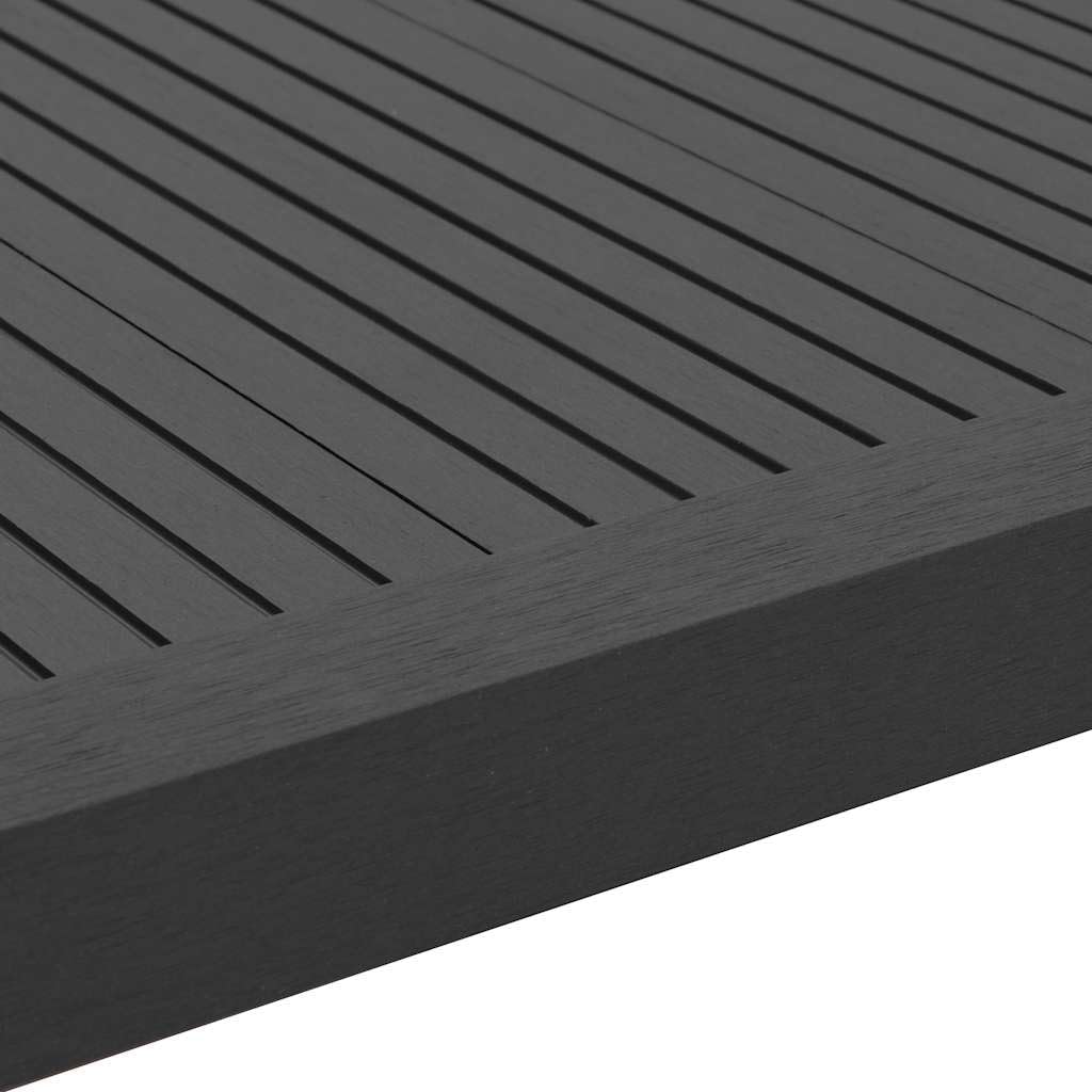 vidaXL Molduras Angulares 5 uds, Perfiles en Forma de Ángulo, Remates de Esquina de Tarima, Bordes Cantoneras para Terraza, WPC Negro 170 cm