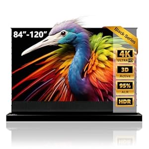 NothingProjector ALR CLR Beamer Leinwand für UST Ultrakurzdistanz-Projektor, motorisiert & elektrisch bodenstehend, 95% Umgebungslicht abweisend, 4K/8K UHD Laser-TV-Leinwand, 100 Zoll, Keine Montage