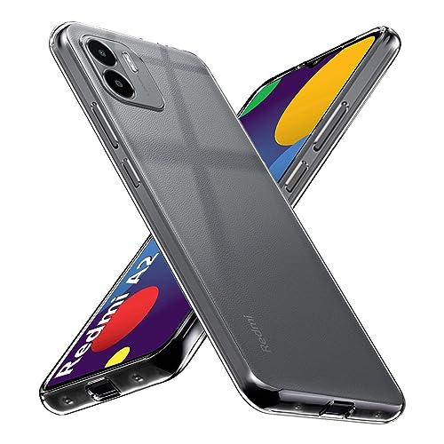 Image of Fashionury Crystal Clear Case for Redmi A2 | Yellowing Resistance | Transparent TPU Silicone | Raised Camera Lips | Slim Transparent Cover