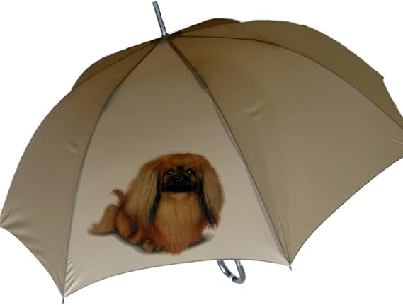Amazon 傘 犬柄 ペキニーズ 顔正面 65cm ベージュ 風に強くて折れにくい 日傘にもなる サイクロンジャンプ傘 トラストワンポイント 長傘 通販