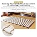 EMOOR Wood Roll-Type Slatted Bed Twin (39x79in) for Japanese Floor Futon Mattress, Franco-ROLL, Unpainted Paulownia, Floor Sleep Bedding Guest Minimalist Tatami Mat Natural