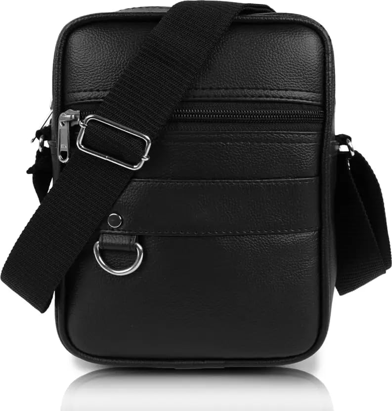 Stylish PU Synthetic Leather Men's Sling Bag Cross Body Travel Office Business messenger…-image-15