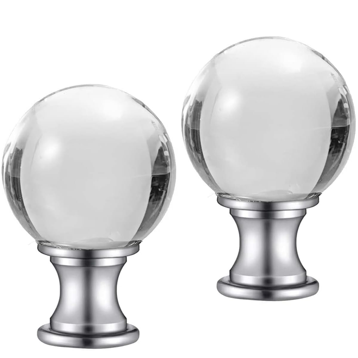 Photo 1 of Akahttbn 2 Pack Lamp Finials Glass Crystal Ball, Lamp Finials Decorative for Table Lamps, Floor Lamps, Lamp knob Replacement