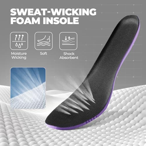 ALLSWIFIT Męskie buty do chodzenia poduszka lekkie bieganie tenis antypoślizgowe wygodne jogging trening siłownia sportowe oddychające aktywne przewiewne modne trampki, Czarny, 44.5 EU