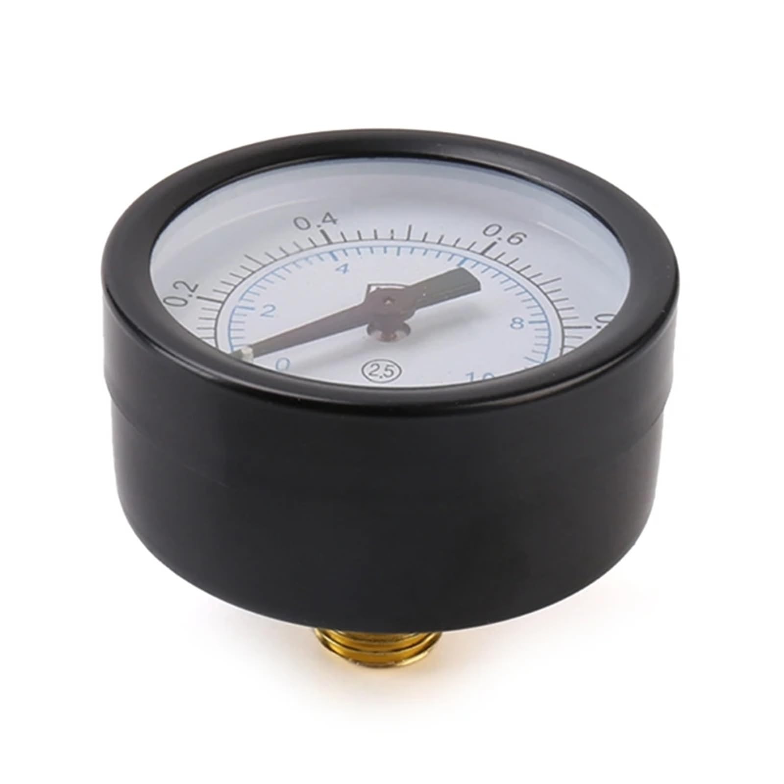 Manometro per Pressione dell'Aria da 1/4" per compressore d'Aria, Fluido Idraulico Pneumatico, gusci di Ferro, manometro per Pressione in Bar