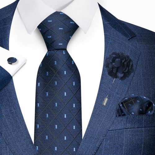 Image of joy alice 70 Colors Ties Set Men Mixed Color Necktie Handkerchief Cufflinks Brooch 3.15 Formal