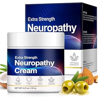 Extra Strength Neuropathy Relief Cream with Plant-Based Essential Oils - Soothes Nerve Discomfort, Muscle & Joint Pain, Deeply Hydrating with Aloe & Shea Butter, Non-Greasy & Non-Irritating, 120g
