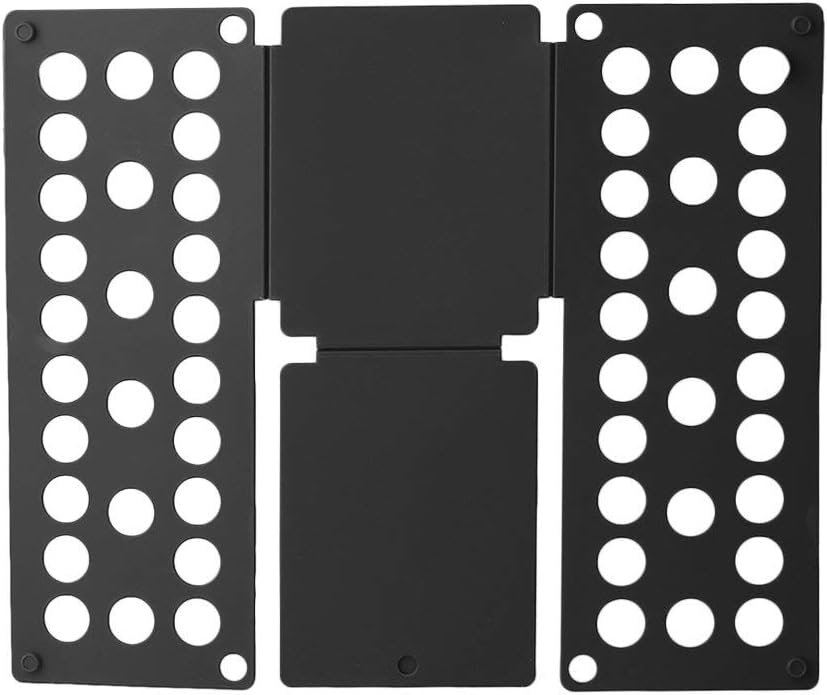 House of Quirk Shirt Folding Board Fast Laundry Fold and Flip Adjustable Clothes Folder (Black)
