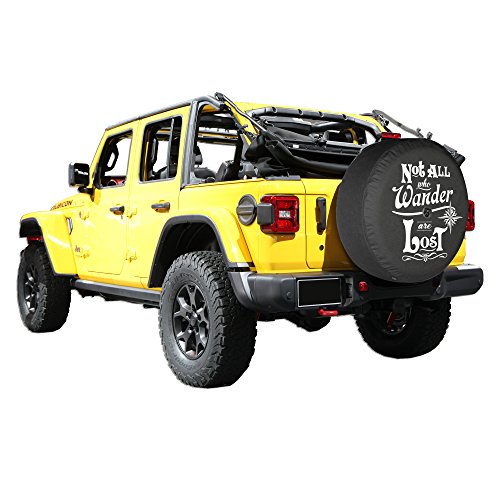 Boomerang - Not All Who Wander Are Lost - 33" Soft Jl Tire Cover For Jeep Wrangler Jl (With Back-Up Camera) - Rubicon (2018-2021) #TOP4
