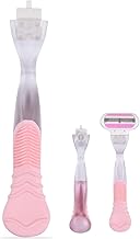 Replacement Razor Handle Compatible with Venus, Non-Slip Ergonomic Razor Handle for Women, Handle Only(Pink)