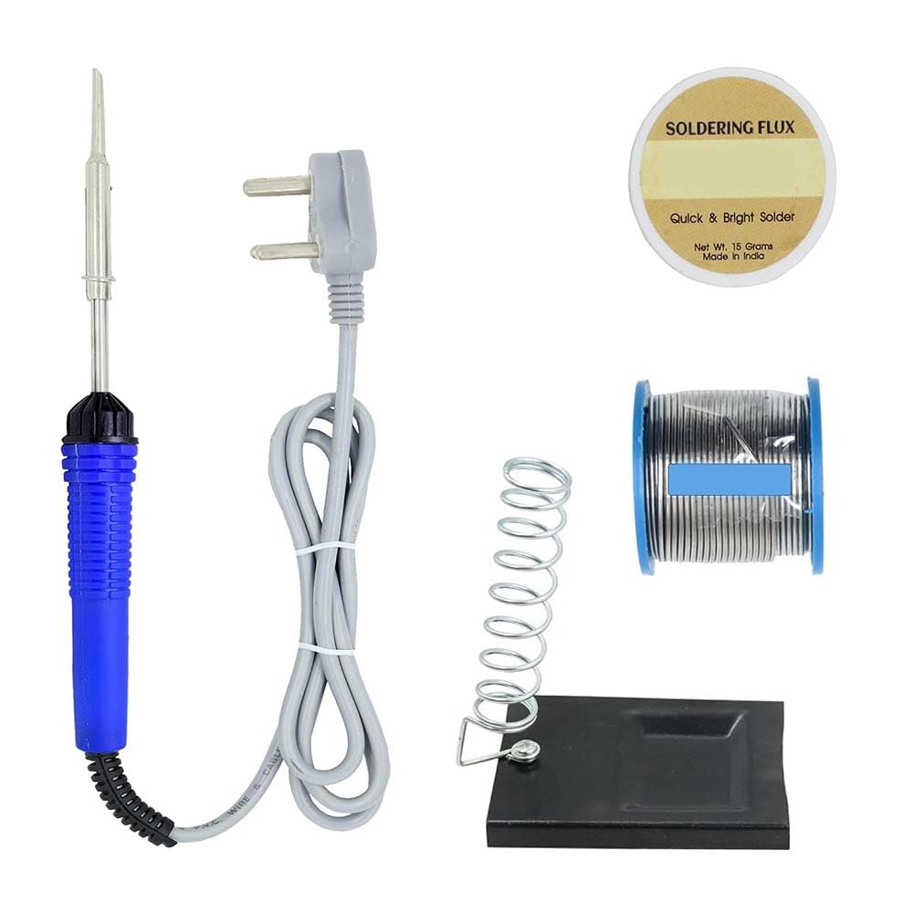 Mcare 4in1 25W Soldering Iron kit, Includes soldering iron with 5m soldering wire, flux paste & iron stand. Soldering Equipment Tool Combo set