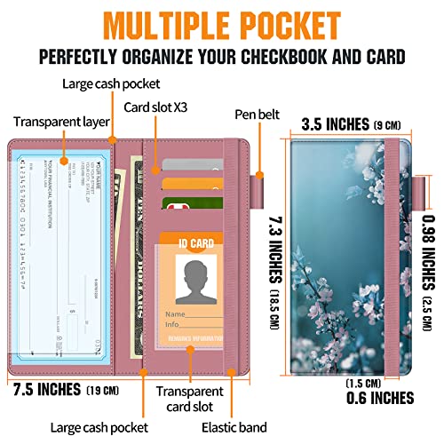 Aatacas Checkbook Cover - Quality Printed Leather Personal Rfid Blocking Check Book Credit Card Holder Wallet For Men And Women #TOP1