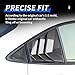 JIEZMO Car Rear Side Louvers Window Trim Panel for Toyota Corolla 2020 2021 2022 2023 2024 2025 2026 Auto Exterior Decorations Accessories Back Door Blinds Protection Cover Chrome Carbon Fiber Style