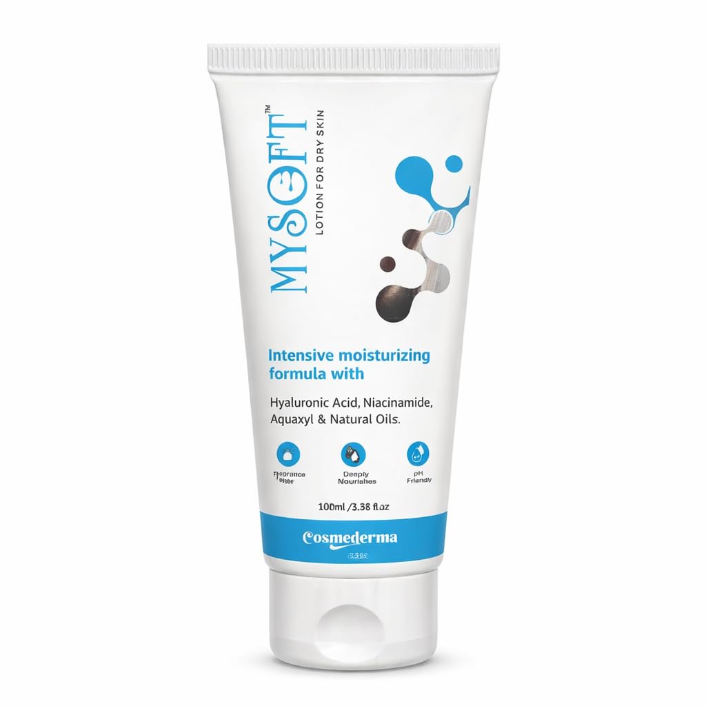 Mysoft Moisturizing Lotion for Dry Skin | Hyaluronic Acid, Niacinamide & Aquaxyl | Deep Hydration | Non-Greasy | Fragrance Free | Daily Use for Men & Women | 100 ml | by Cosmederma Remedies-image-32