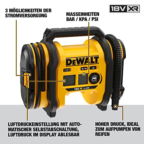 12V Akku Kompressor von Dewalt für kompakte Anwendungen