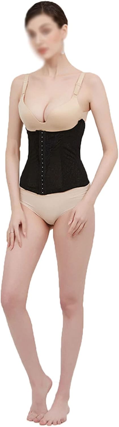 Taille Trainer Corset Voor Gewichtsverlies Sport Body Shaper Tummy Controle Fat Burner Belt Gordel Bodysuit,Black-XL