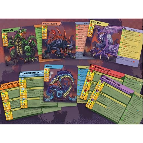 Monsters Menace the World juego de mesa de estrategia miniatura 3