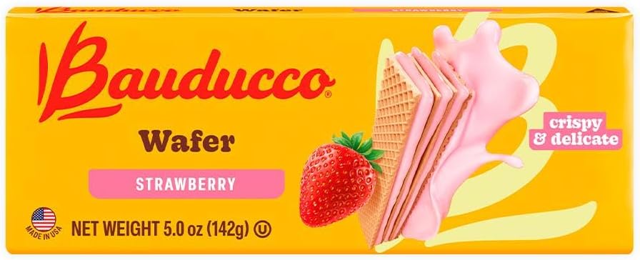 BAUDUCCO Waffle Strawberry 142 g Waffles Strawberry Flavour 142 g