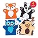 Baker Ross AR637 Woodland Animal Hand Puppet Sewing Kits (Pack of 4) for Kids Arts and Crafts