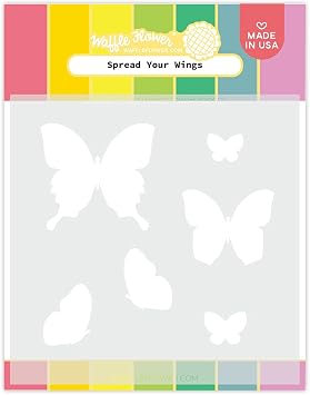 Waffle Flower Spread Your Wings Matching Stencil
