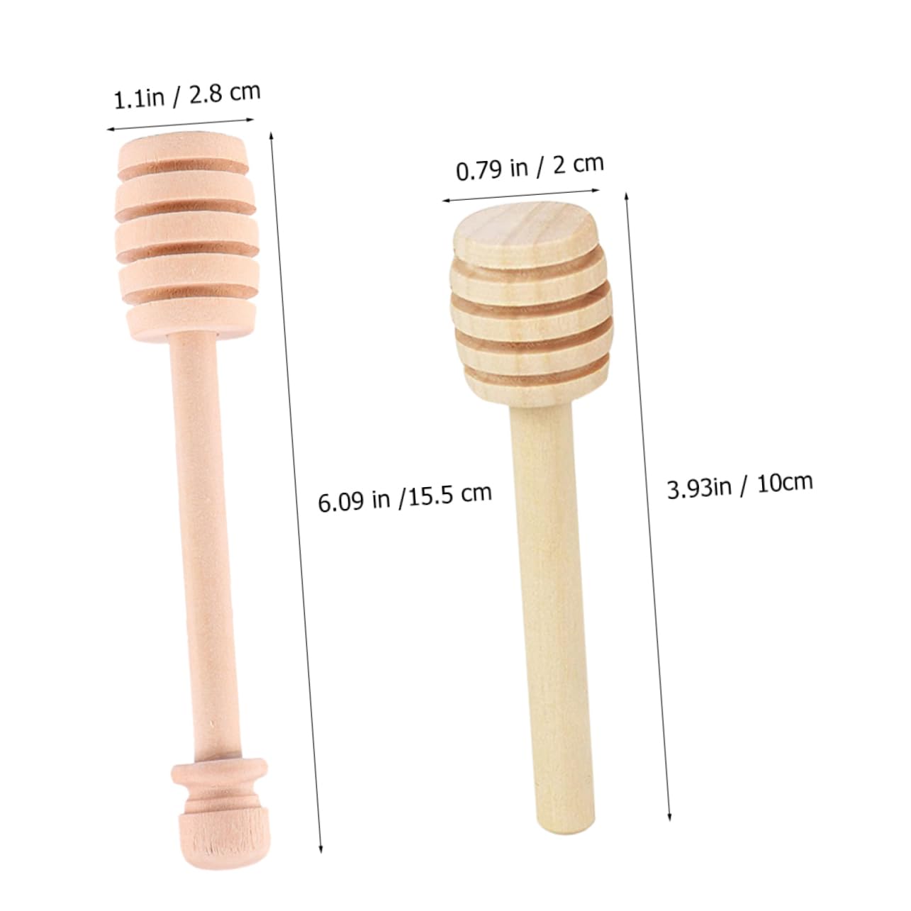 OUNONA 12Pcs Wooden Sticks Multi Function Cocktail Stirrer for Home Restaurant Use Portable Honeycomb Wands and Easy to Use Honey Mixing Tools