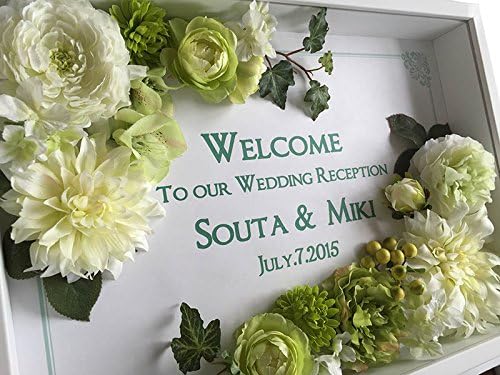 Amazon ウェルカムボード 爽やかな白い花のウェルカムボックス 造花 オンライン通販