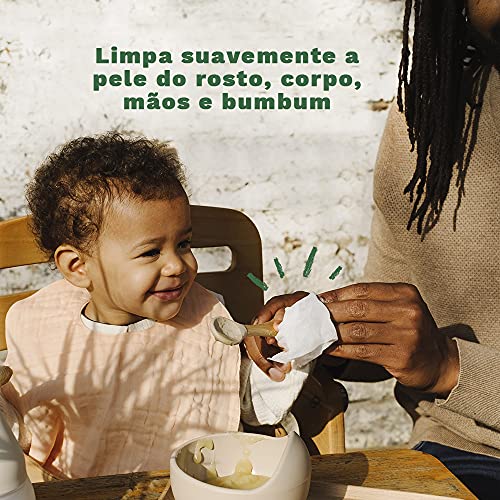 Mustela Toalha De Algodão Bio À Base De Água - Embalagem 60 Unidades - Vegana Sem Fragrância E Certi