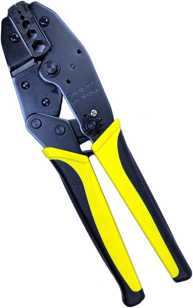 CCTV Camera Pros TL-70 CCTV Professional Ratcheting Cable Wire Crimping Tool for RG58, RG59, RG59/U, RG6, RG-62 Coax Cable Video/Audio/Power Connectors