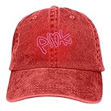 AASPOZ Adult Adjustable Unisex P!nk Logo Washed Denim Hat Dad Baseball Cap