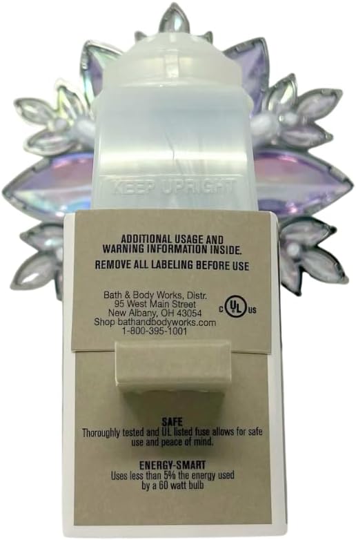 Bath & Body Works Crystal Burst Scent Control Nightlight Wallflowers Fragrance Plug – Adjustable 3 Level Home Fragrance Diffuser – Decorative Design