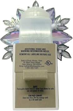 Bath & Body Works Crystal Burst Scent Control Nightlight Wallflowers Fragrance Plug – Adjustable 3 Level Home Fragrance Diffuser – Decorative Design