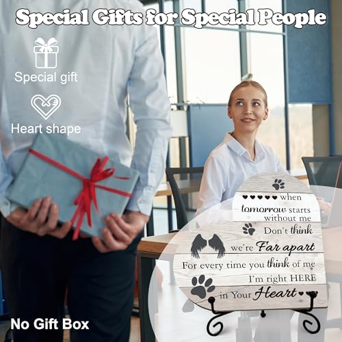 Recuerdo de perro y gato Beshoul con forma de corazón de madera para regalo conmemorativo 5