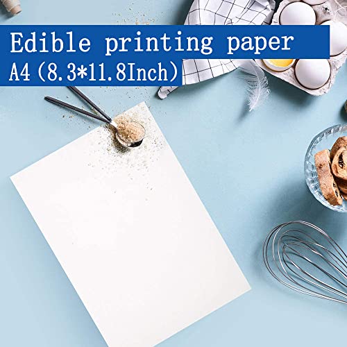 Printable Glutinous Rice Paper A4 Paper, Edible Glutinous Rice Paper Cake Decoration (8.3 Inches X 11.8 Inches, 10 Sheets) #TOP3